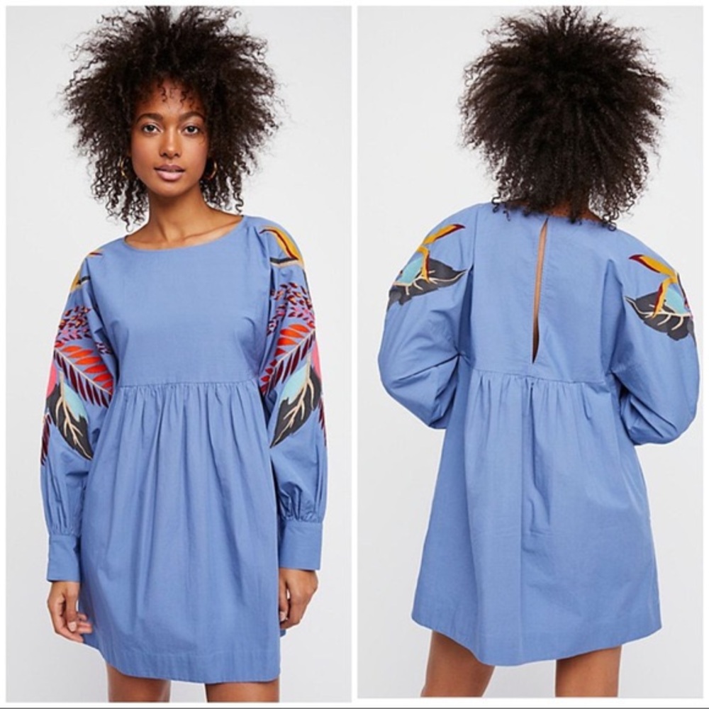 Free People Mini Obsessions Embroidered Dress M